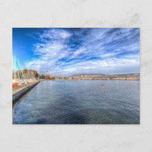 Cartão Postal Lago Zurich Vista