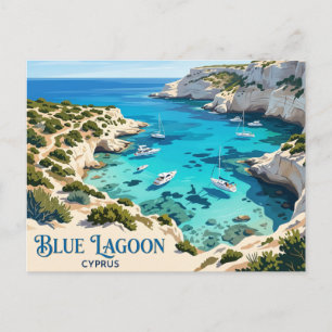 Cartão Postal Lagoa Azul, Akamas Chipre