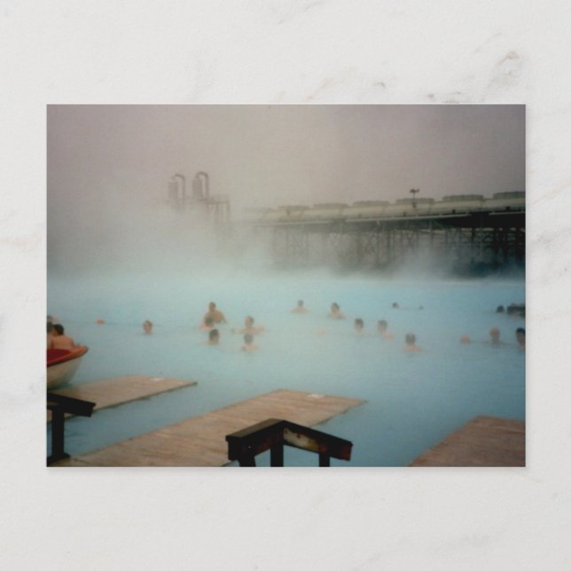 Cartão Postal Lagoa Azul, Islândia (Frente)