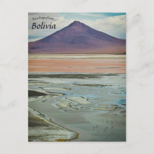 Cartão Postal Lagoa Colorada Lago Rosa Uyuni Bolívia