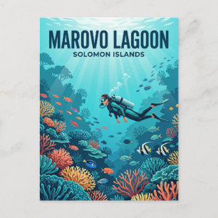 Cartão Postal Lagoa de Marovo Ilhas Salomão