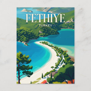 Cartão Postal Lagoa de Ölüdeniz Turquia