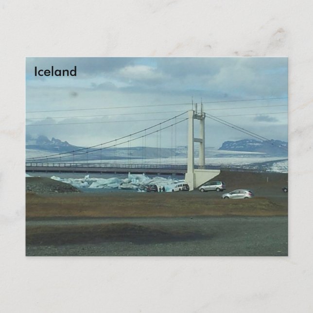 Cartão Postal Lagoa glacial de Jökulsárlón, Sudeste da Islândia  (Frente)