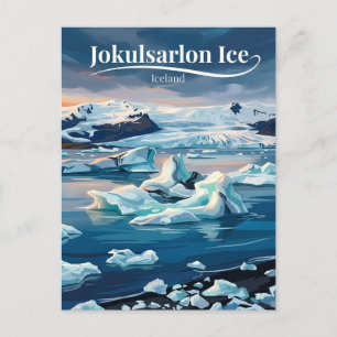 Cartão Postal Lagoa Glacial Jokulsarlon Islândia