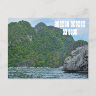 Cartão Postal Lagoa Secreta em El Nido Palawan