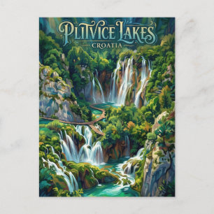 Cartão Postal Lagos de Plitvice Croácia