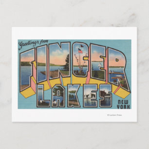 Cartão Postal Lagos Dedos, Nova Iorque - Cenas Largas