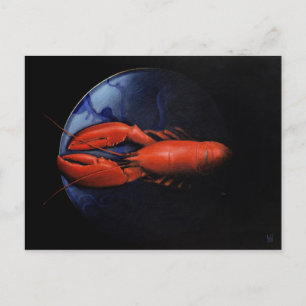 Cartão Postal Lagosta em Placa de Tiffany