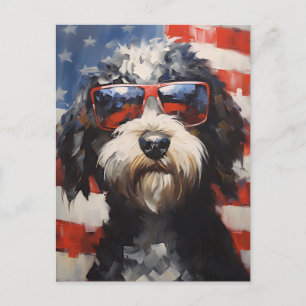 Cartão Postal Lagotto Romagnolo 4° dia da Independência de julho