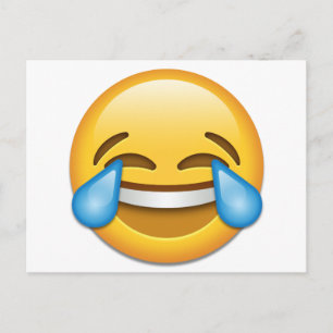 Cartão Postal Lágrimas de Joy emoji engraçadas