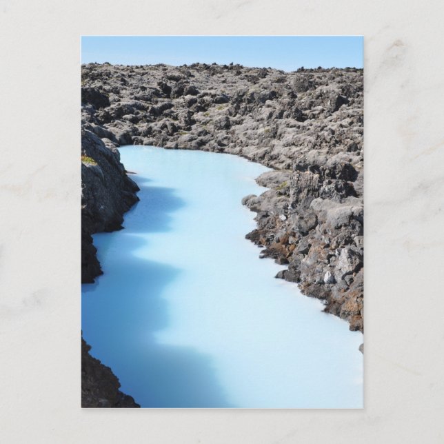 Cartão Postal Laguna Azul na Islândia (Frente)