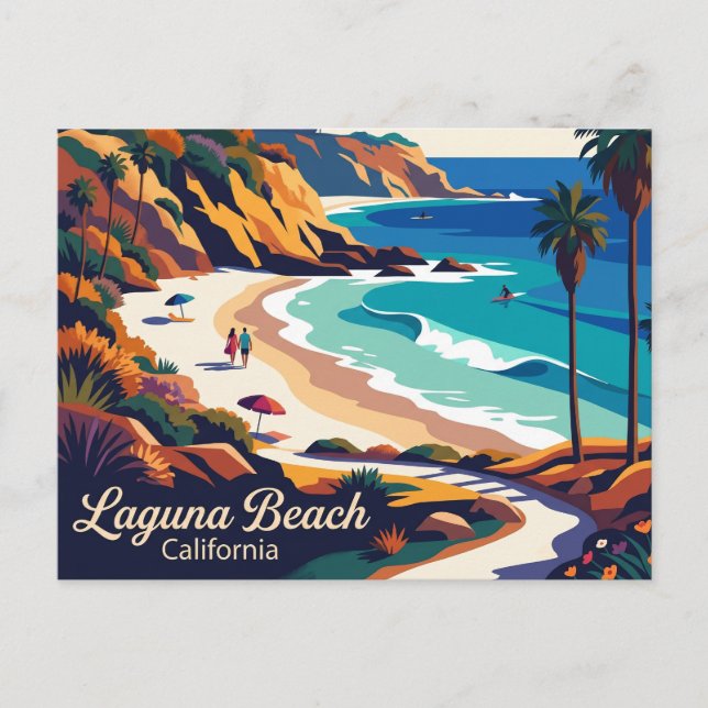 Cartão Postal Laguna Beach EUA (Frente)