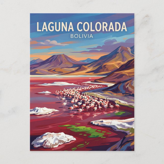 Cartão Postal Laguna Colorada Bolívia (Frente)