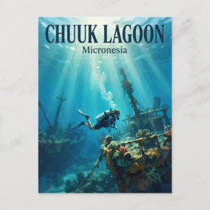 Cartão Postal Laguna de Chuuk Micronésia