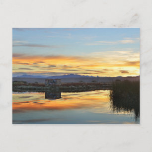 Cartão Postal Laguna Nimez Sunset, El Calafate, Argentina