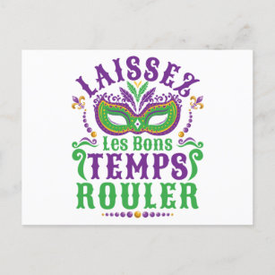 Cartão Postal Laissez Les Bons Temps Rouler Mardi Gras