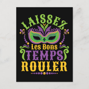 Cartão Postal Laissez Les Bons Temps Rouler Mardi Gras