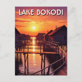 Cartão Postal Lake Bokodi Hungary Sunset