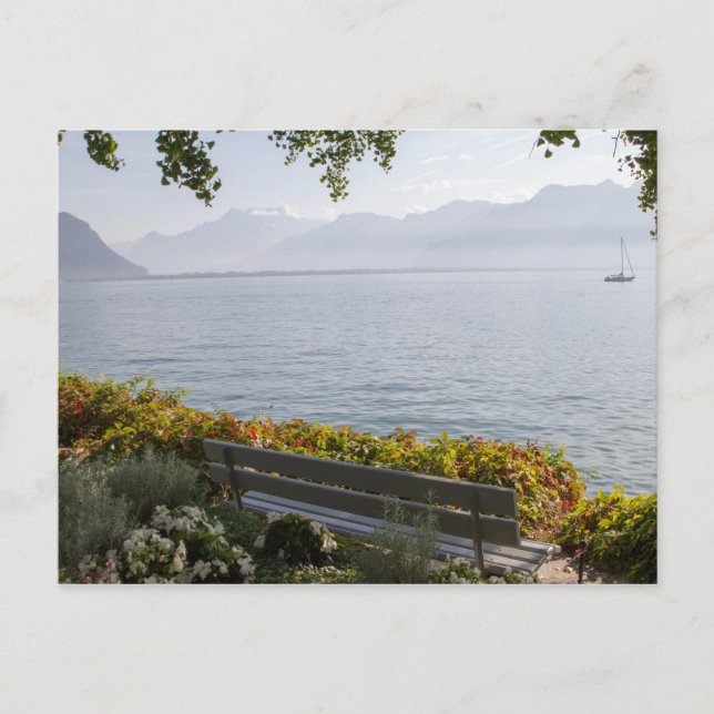 Cartão Postal Lake Geneva Switzerland Postcard (Frente)