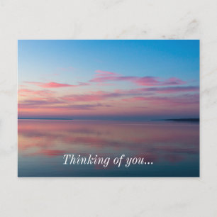 Cartão Postal Lake Huron Pink Sunrise Pensando Em Você