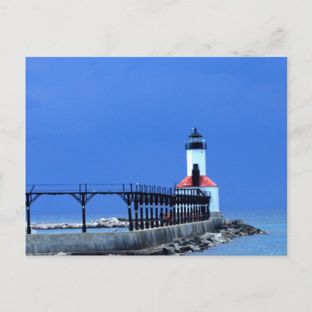 Cartão Postal Lake Michigan Light House (Frente)