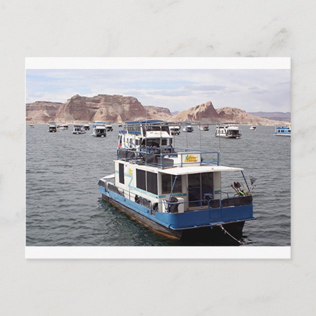 Cartão Postal Lake Powell Houseboat, Arizona, EUA 2 (Frente)