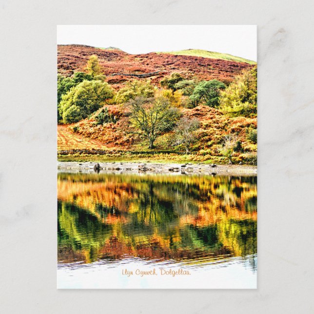 CARTÃO POSTAL LAKE REFLECTS WALES UK (Frente)