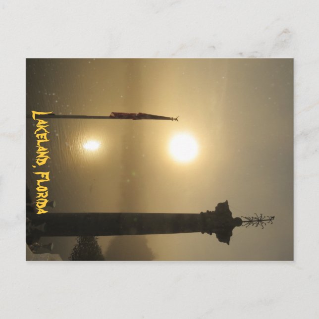 Cartão Postal Lakeland Florida Foggy Morning (Frente)