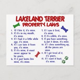 Cartão Postal LAKELAND TERRIER Property Laq 2