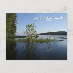 Cartão Postal Lakeside em Suomi Finlândia