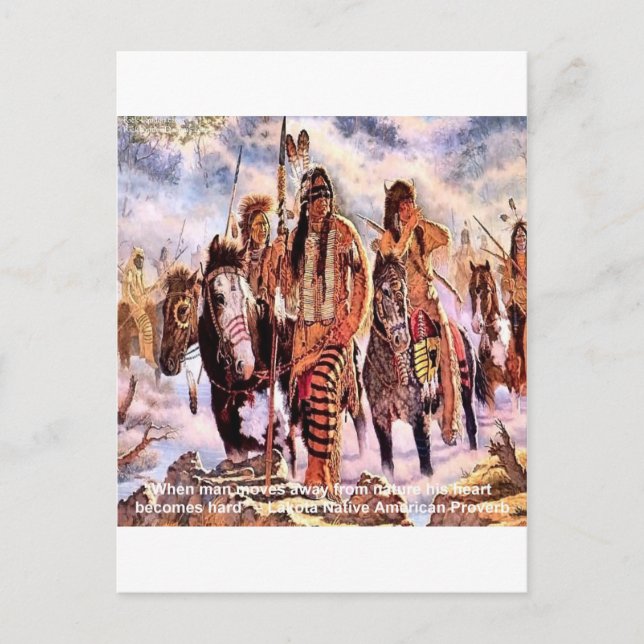 Cartão Postal Lakota Native American Nature Proverb (Frente)