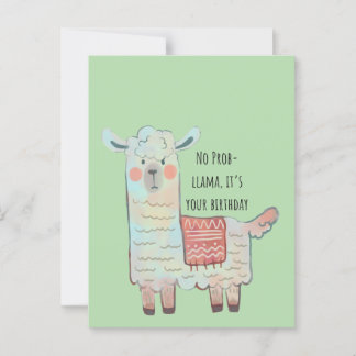 Cartão Postal Lama-cute, desenho de animais alpaca