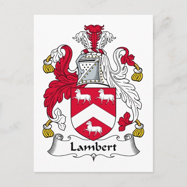 Cartão Postal Lambert Family Crest (Frente)