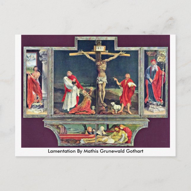 Cartão Postal Lamentação Por Mathis Grunewald Gothart (Frente)