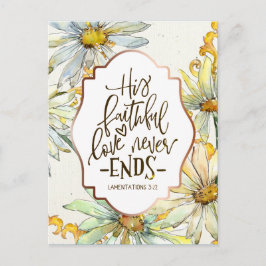Cartão Postal Lamentações 3:22 Seu Amor Fiel Nunca Termina