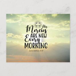 Cartão Postal Lamentações 3:23 Seus Compaixões Novamente Todas A