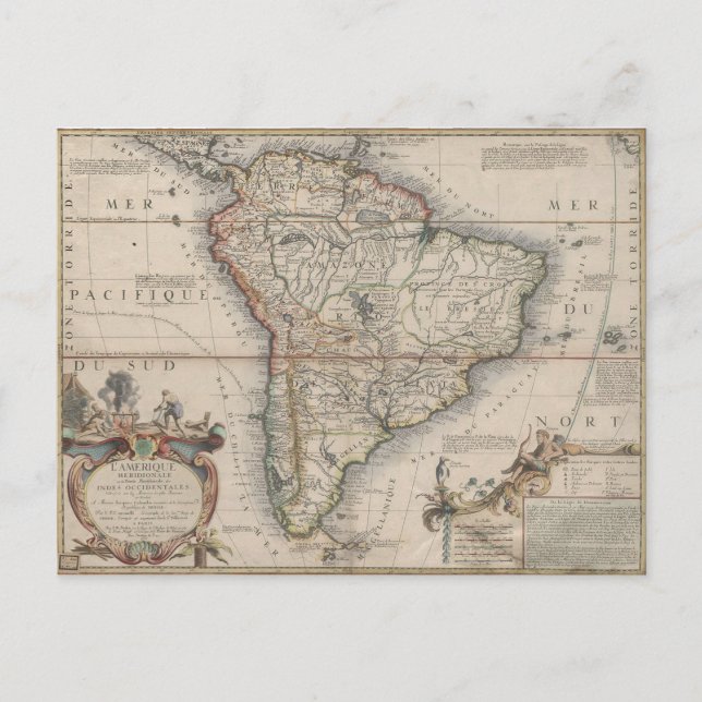 Cartão Postal L'Amerique Meridionale (1689) (Frente)