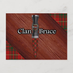 Cartão Postal Lâmina Sgian Dubh do Clã Bruce Tartan