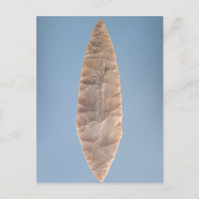 Cartão Postal Lâmina solutreana "folha de louros", encontrada em (Frente)