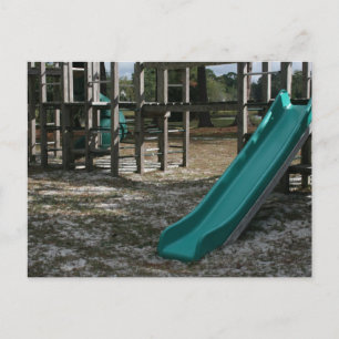 Cartão Postal Lâmina verde de playground, ginástica da selva d
