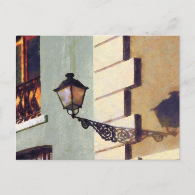 Cartão Postal Lamp da rua San Juan (Frente)