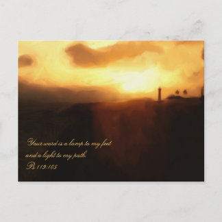 Cartão Postal Lâmpada de Bíblia de Cartão-Postal para o Oceano e
