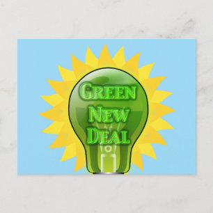 Cartão Postal Lâmpada do Green New Deal