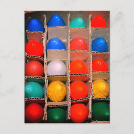 Cartão Postal Lâmpadas de Natal Coloridas Antigas em uma Caixa