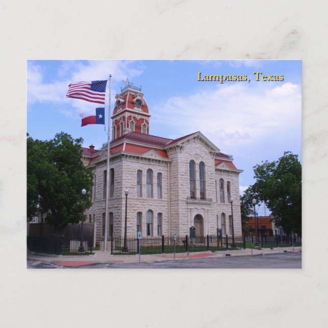 Cartão Postal Lampasas County Courthouse (Frente)