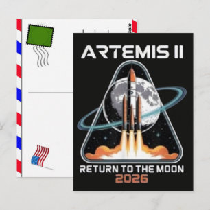 Cartão Postal Lançamento da Artemis II para a Lua 2026