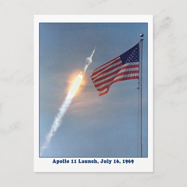 Cartão Postal Lançamento do Apollo 11 em 16 de julho de 1969 (Frente)