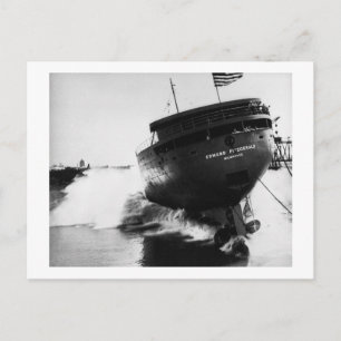 Cartão Postal Lançamento do Edmund Fitzgerald 6-8-1958 ( nº 2)