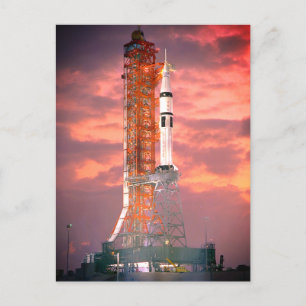 Cartão Postal Lançamento do foguete Apollo Saturn 1B