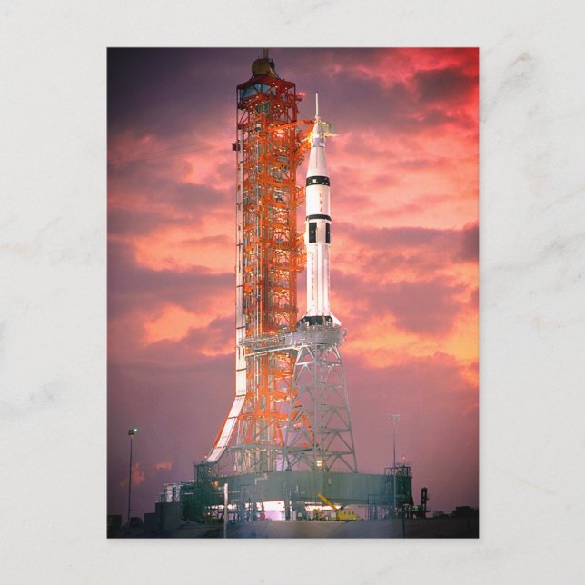 Cartão Postal Lançamento do foguete Apollo Saturn 1B (Frente)
